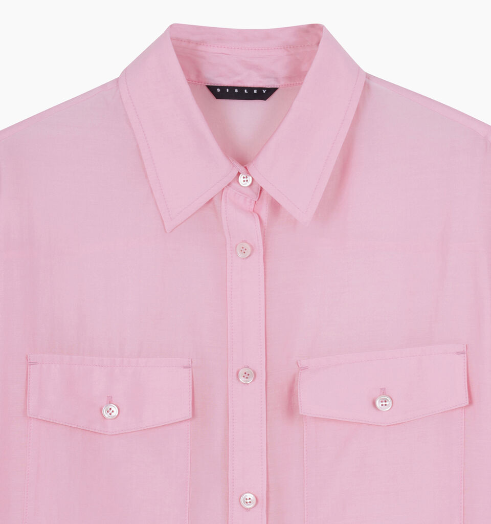Camicia rosa con tasche - sisley k camicie - Rosa | Sisley K image number 3